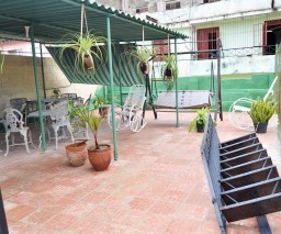 Rooftop terrace of Matos Galan guesthouse in Old Havana