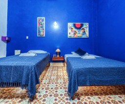 The blue room - La Gargola Hostal - Havana, Cuba