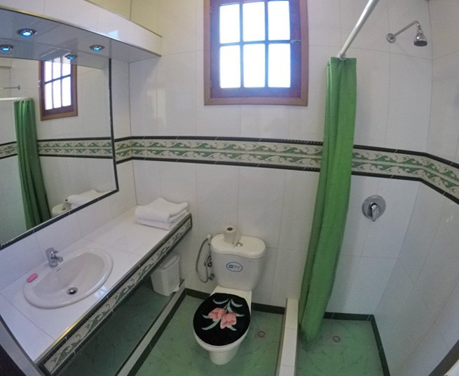 Ensuite bathroom of Room 9 in Casa Nativity in Havana