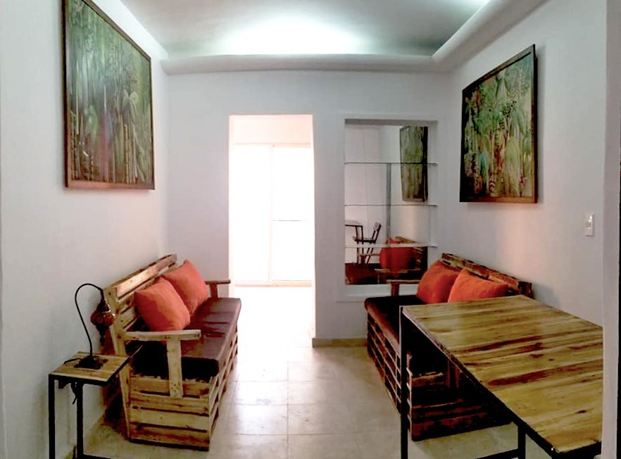 The lobby area of Malecon Sunset private guesthouse in Havana, Cuba