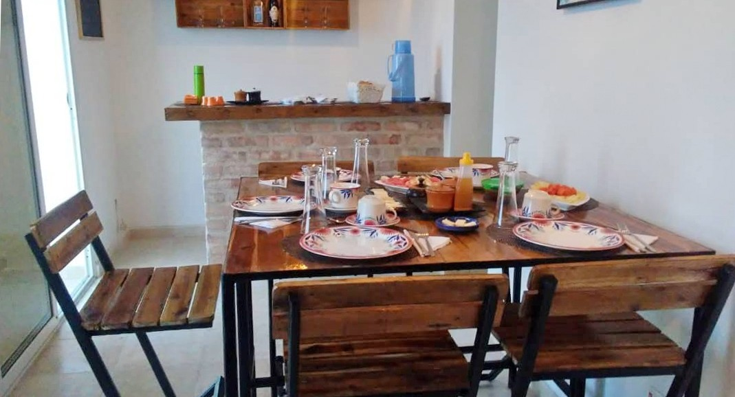 A breakfast setting in casa particular Habana Cuba